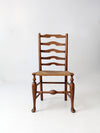 antique ladder back rush seat chair