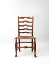 antique ladder back rush seat chair