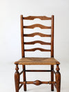 antique ladder back rush seat chair