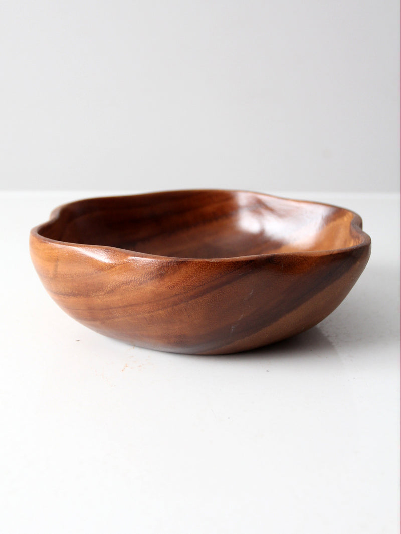 vintage monkey pod wood bowl