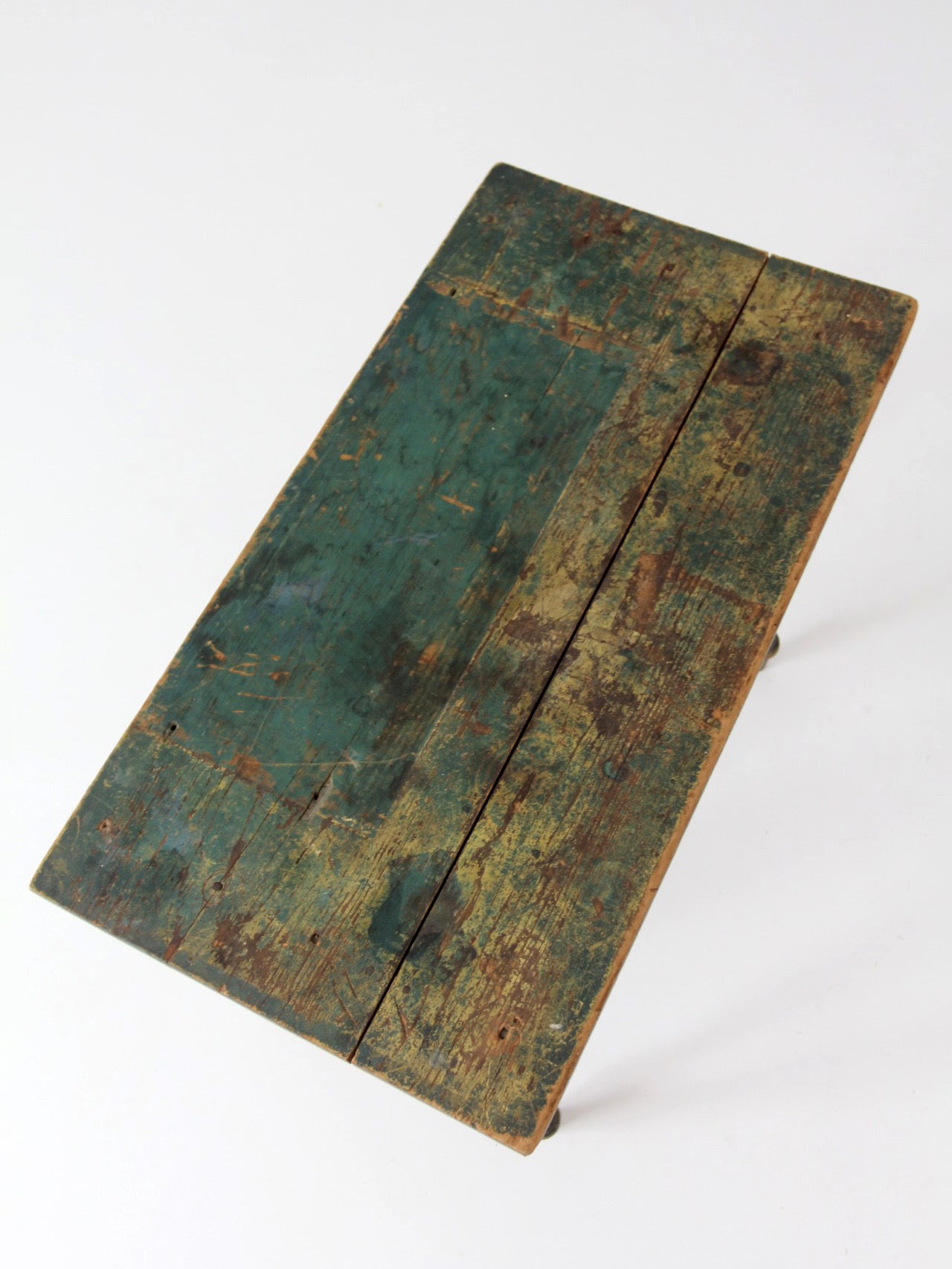 antique American painted table with drawer