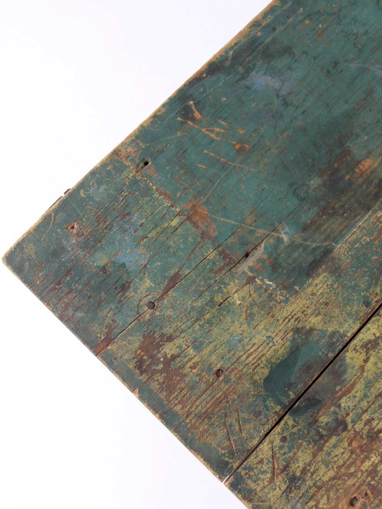 antique American painted table with drawer