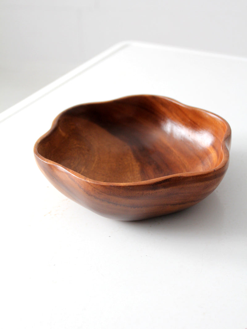 vintage monkey pod wood bowl