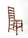 antique ladder back rush seat chair