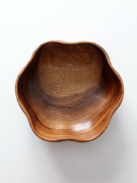 vintage monkey pod wood bowl