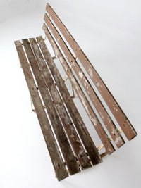 vintage wood and metal garden bench