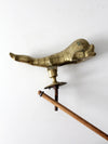 vintage Maltese brass fish door knocker