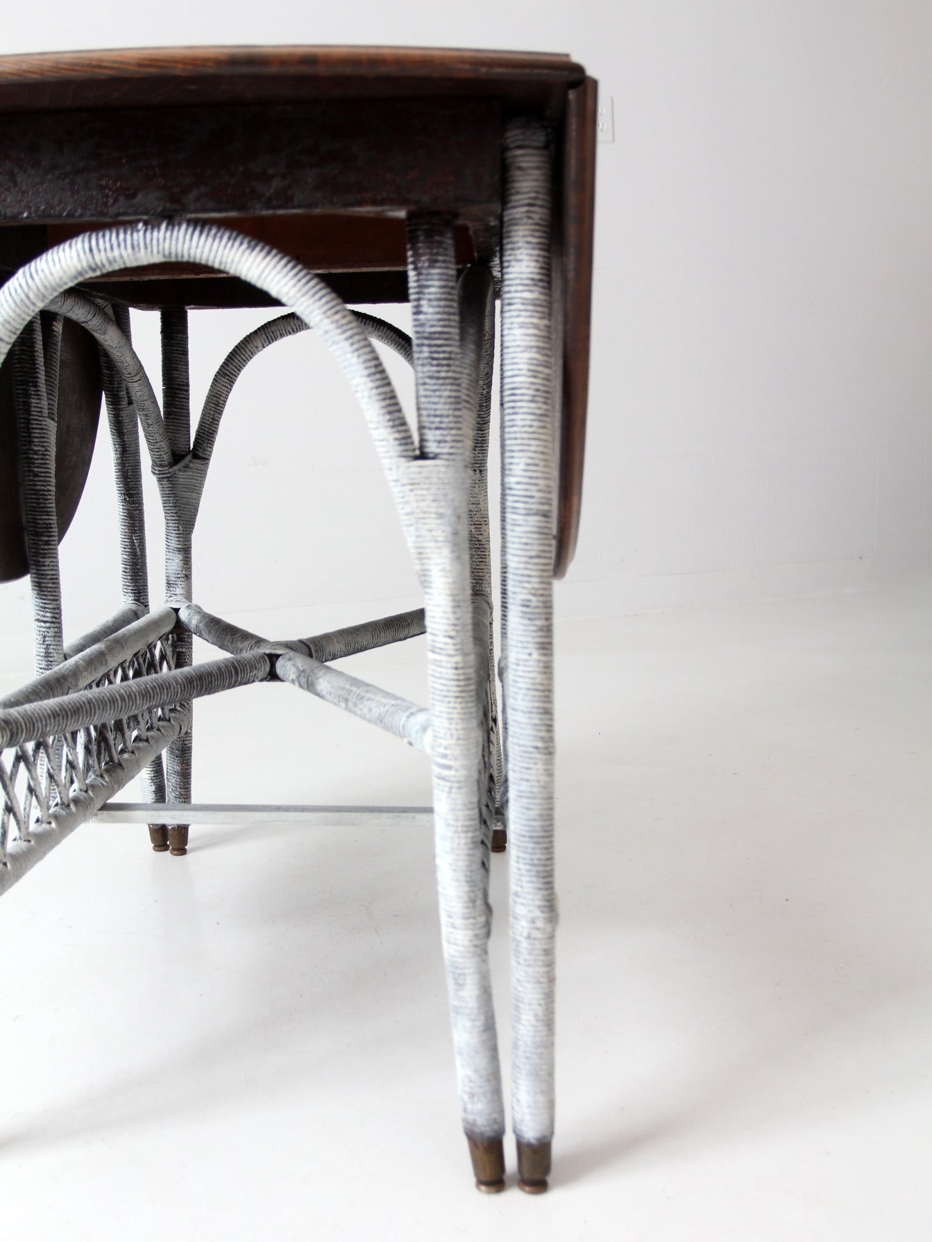 antique wicker gate leg table