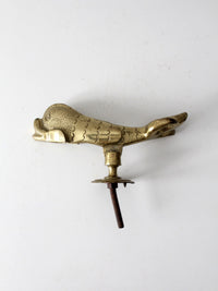 vintage Maltese brass fish door knocker