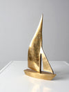 mid-century brass sailboat