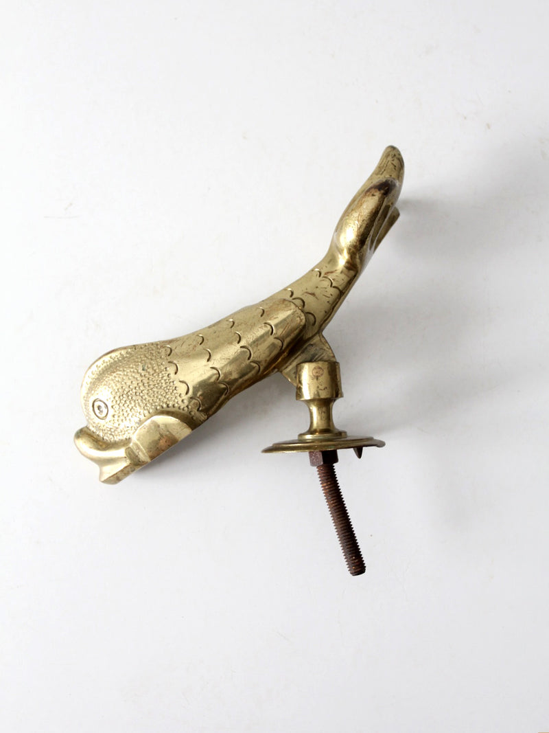 vintage Maltese brass fish door knocker