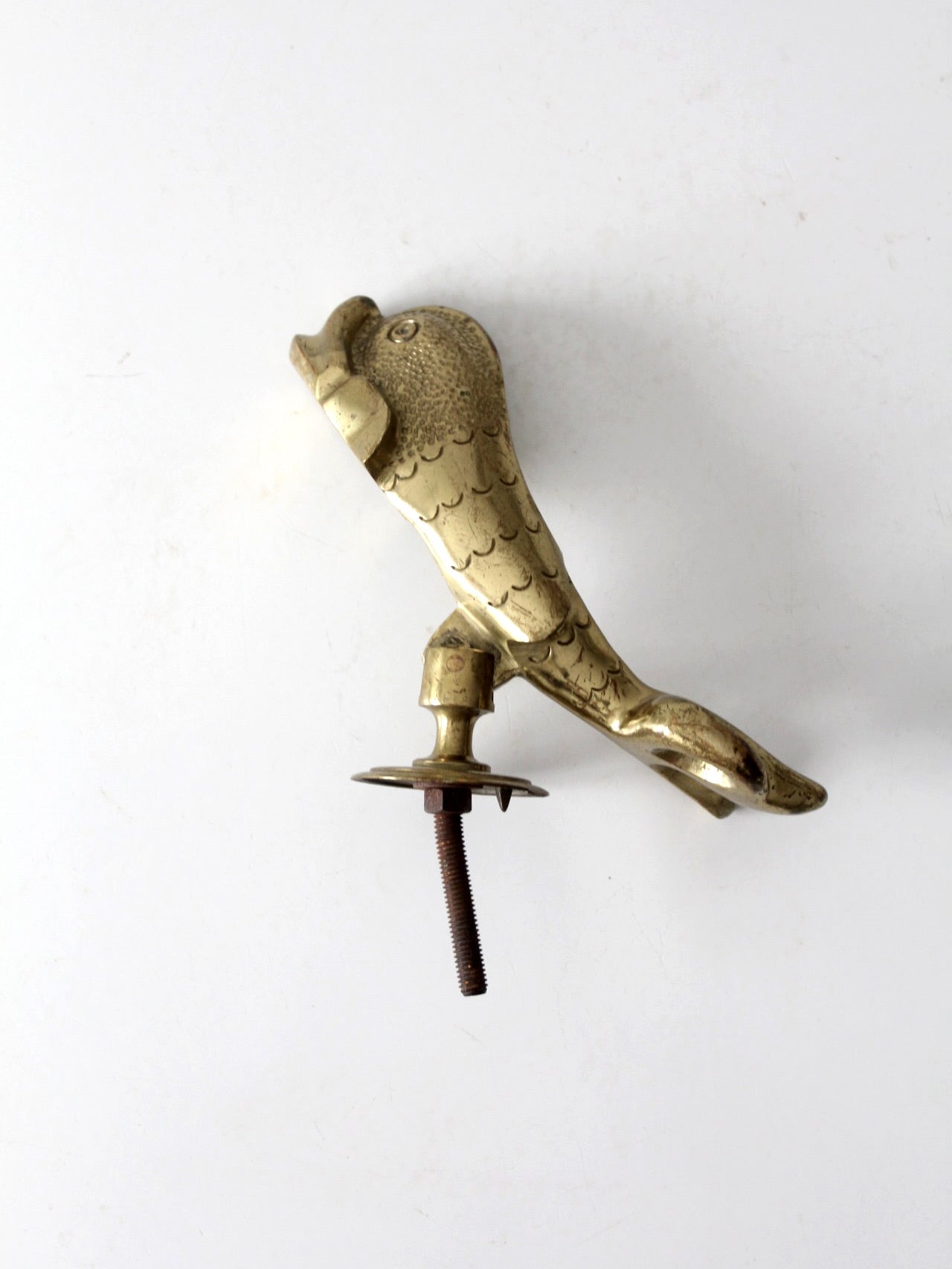 vintage Maltese brass fish door knocker