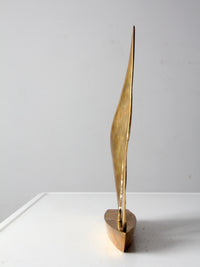 mid-century brass sailboat
