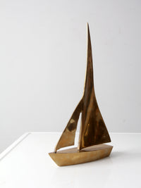 mid-century brass sailboat
