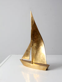 mid-century brass sailboat