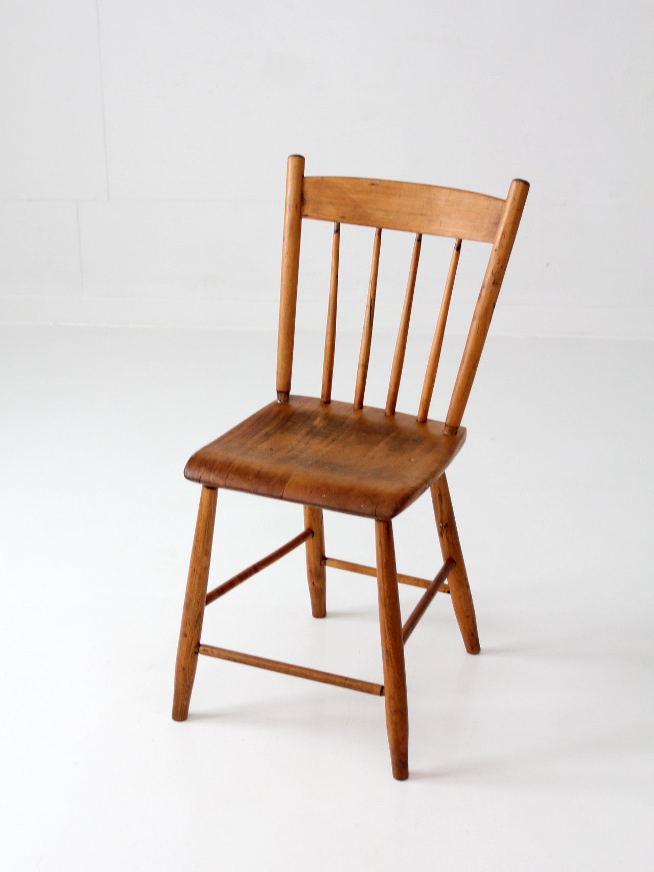 19th century antique plank seat chair