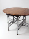 antique wicker gate leg table