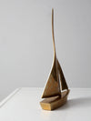 mid-century brass sailboat