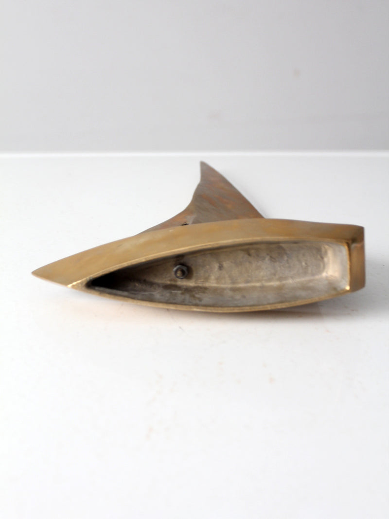 mid-century brass sailboat