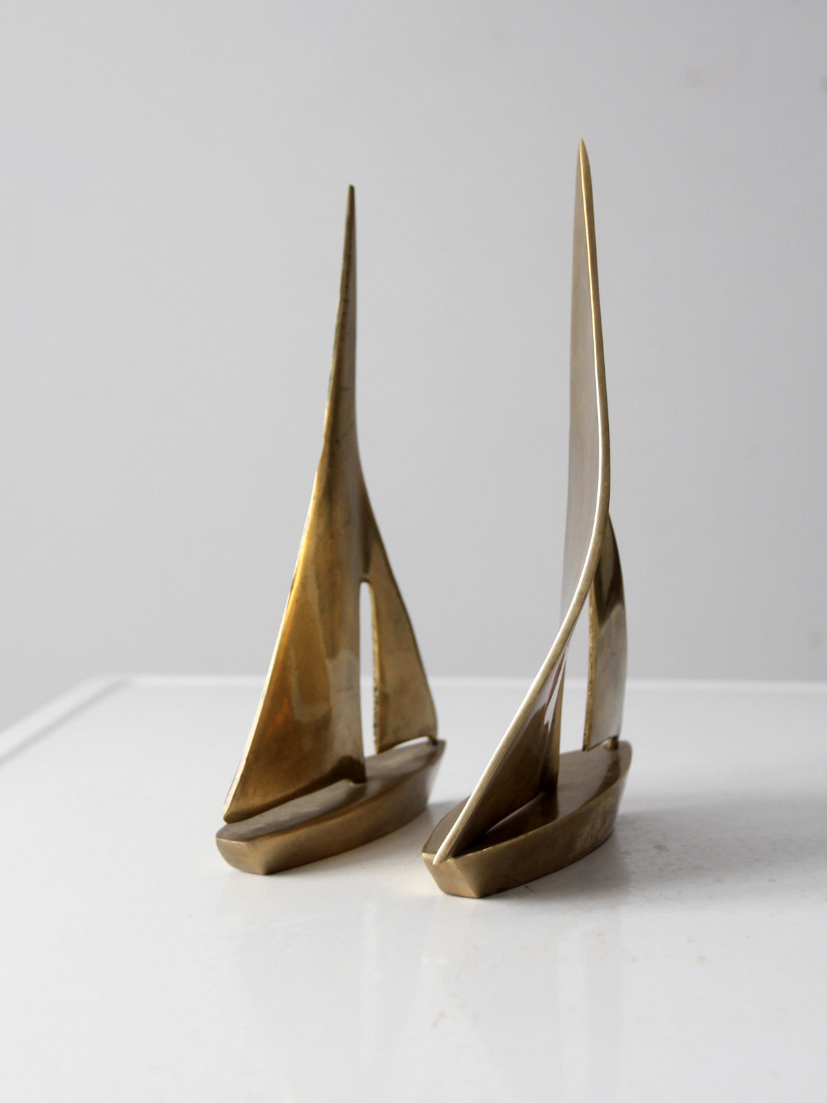 mid century brass sailboat pair – 86 Vintage