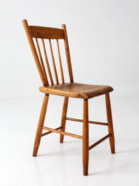 19th century antique plank seat chair