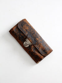 vintage English grooming set with leather case