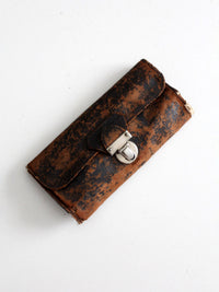 vintage English grooming set with leather case