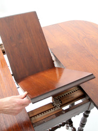 antique Jacobean draw leaf gate leg table