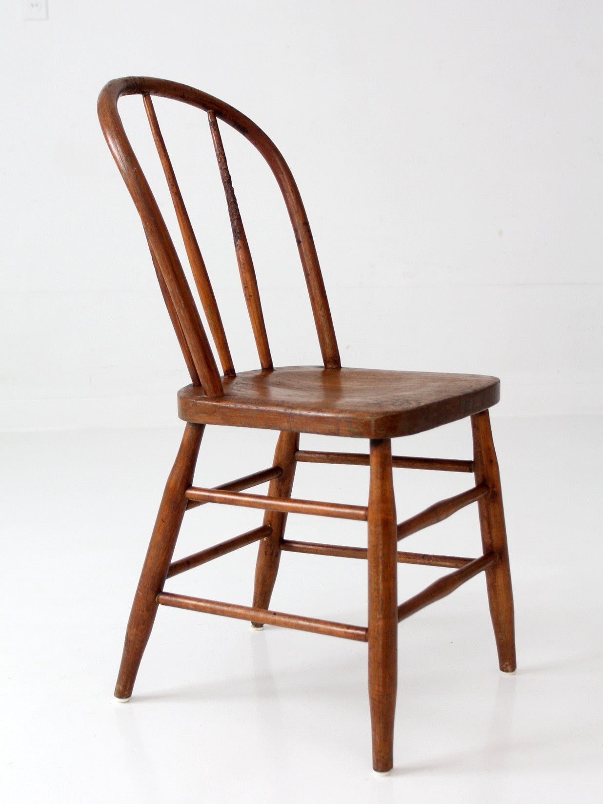 antique Windsor bow back farmhouse dining chair