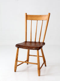 antique American plank seat chair