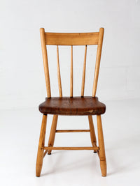 antique American plank seat chair