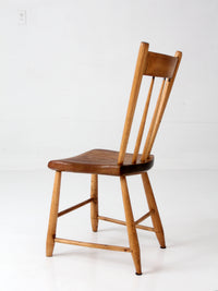 antique American plank seat chair
