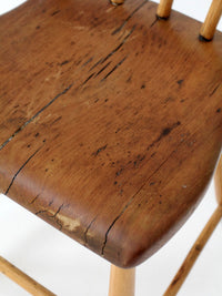 antique American plank seat chair