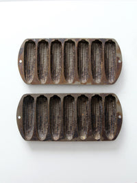 vintage Lodge cast iron cornbread pans pair