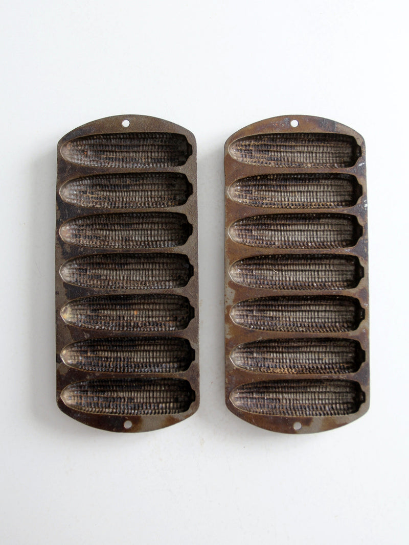 vintage Lodge cast iron cornbread pans pair
