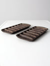 vintage Lodge cast iron cornbread pans pair