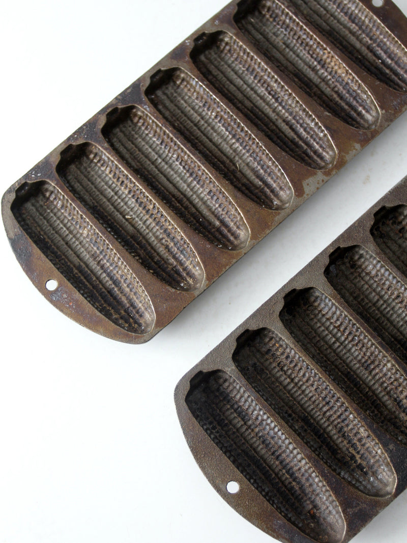vintage Lodge cast iron cornbread pans pair