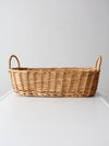 vintage woven basket with handles