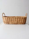 vintage woven basket with handles