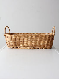 vintage woven basket with handles