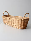 vintage woven basket with handles