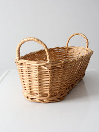 vintage woven basket with handles