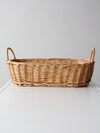 vintage woven basket with handles