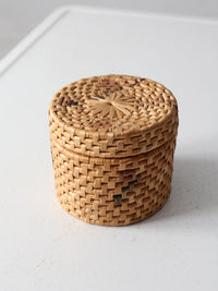 vintage woven coasters set of 8 with box