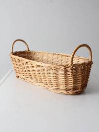 vintage woven basket with handles
