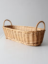 vintage woven basket with handles