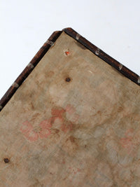 antique Adriondack twig table with floral top
