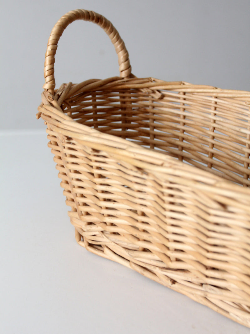 vintage woven basket with handles