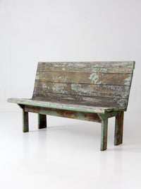 antique primitive garden bench