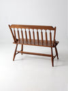 mid century Colonial style deacon's bench